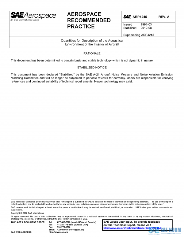 SAE ARP 4245 Series PDF