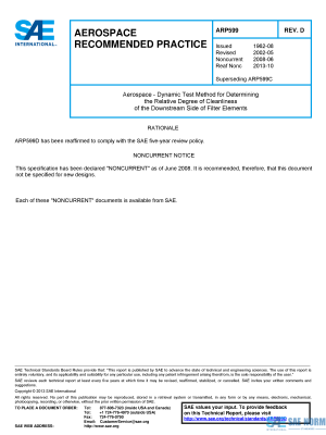 SAE ARP 599 Series PDF