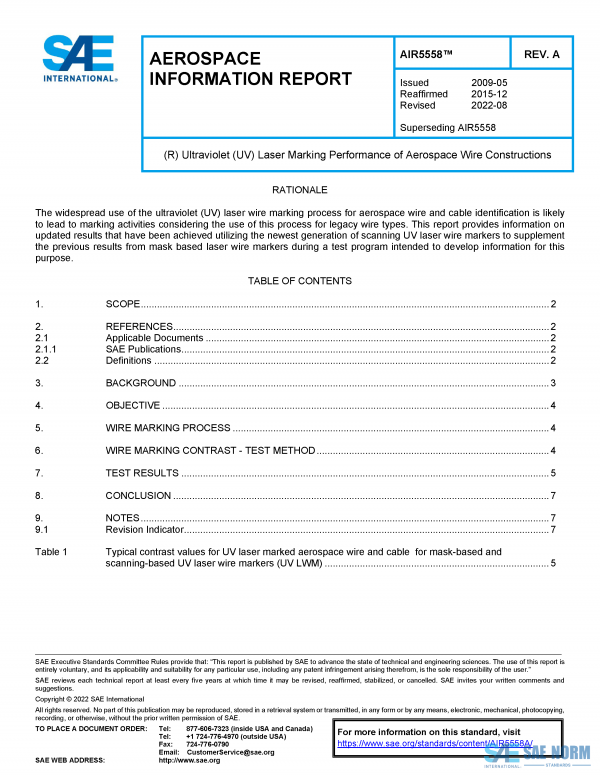 SAE AIR 5558 Series PDF