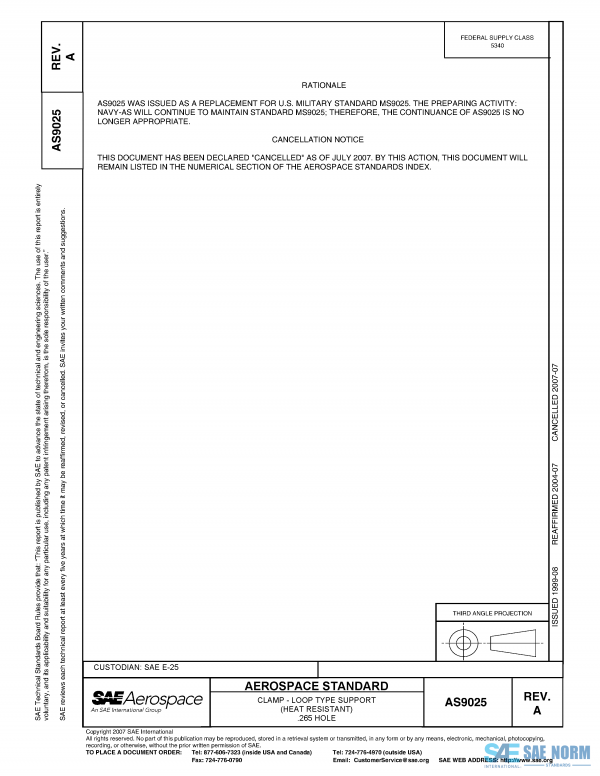 SAE AS 9025 Series PDF