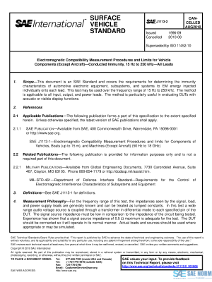 SAE J 1113/2 Series PDF