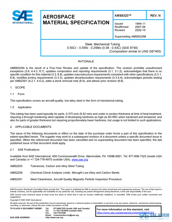 SAE AMS 6323 Series PDF