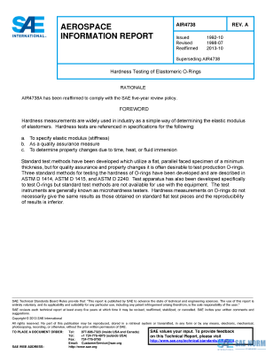 SAE AIR 4738 Series PDF