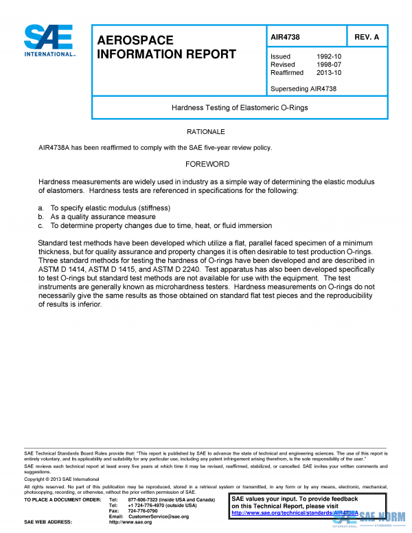 SAE AIR 4738 Series PDF