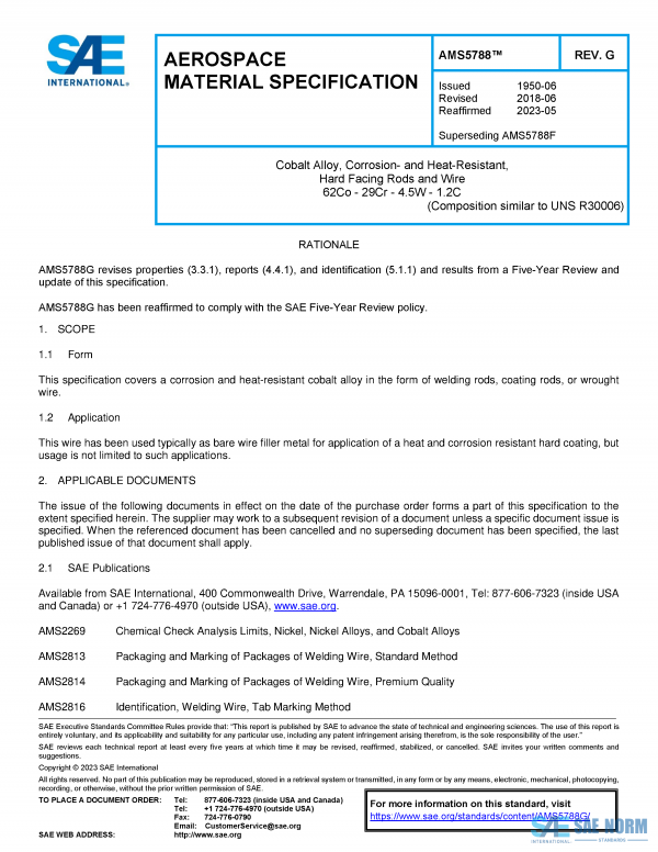 SAE AMS 5788 Series PDF