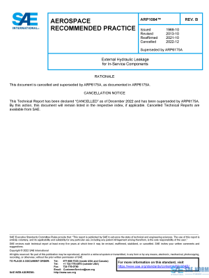 SAE ARP 1084 Series PDF