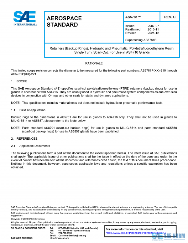 SAE AS 5781 Series PDF