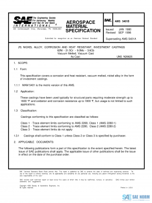 SAE AMS 5401 Series PDF