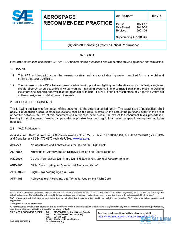 SAE ARP 1088 Series PDF