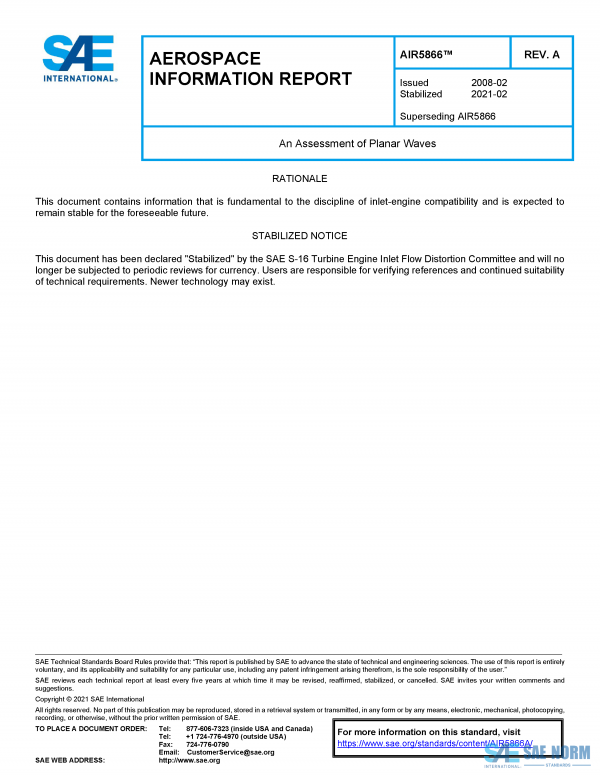SAE AIR 5866 Series PDF