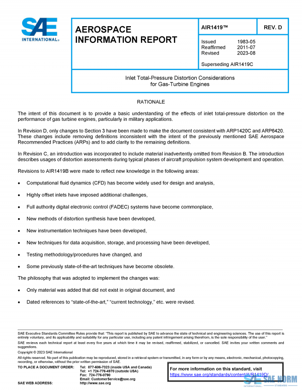 SAE AIR 1419 Series PDF