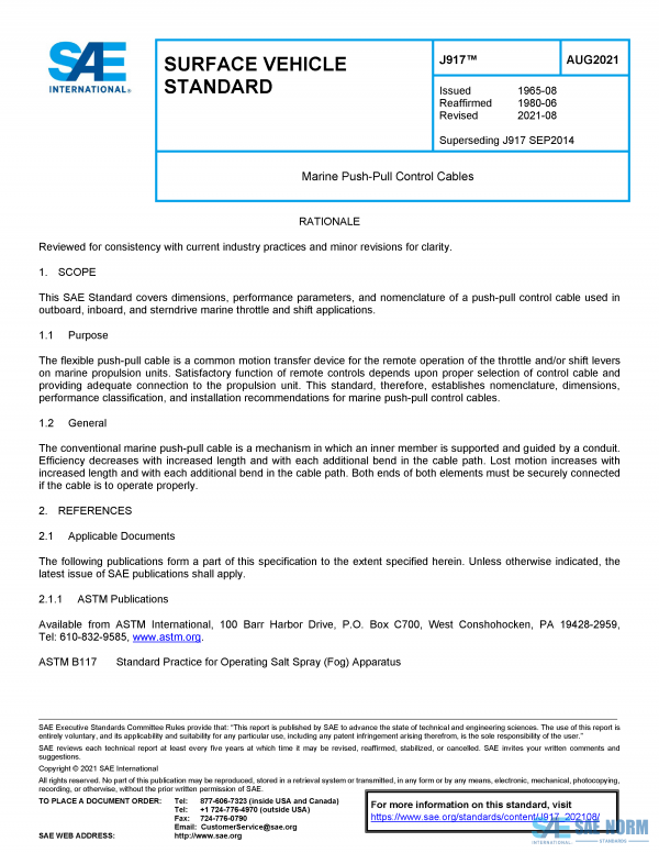 SAE J 917 Series PDF