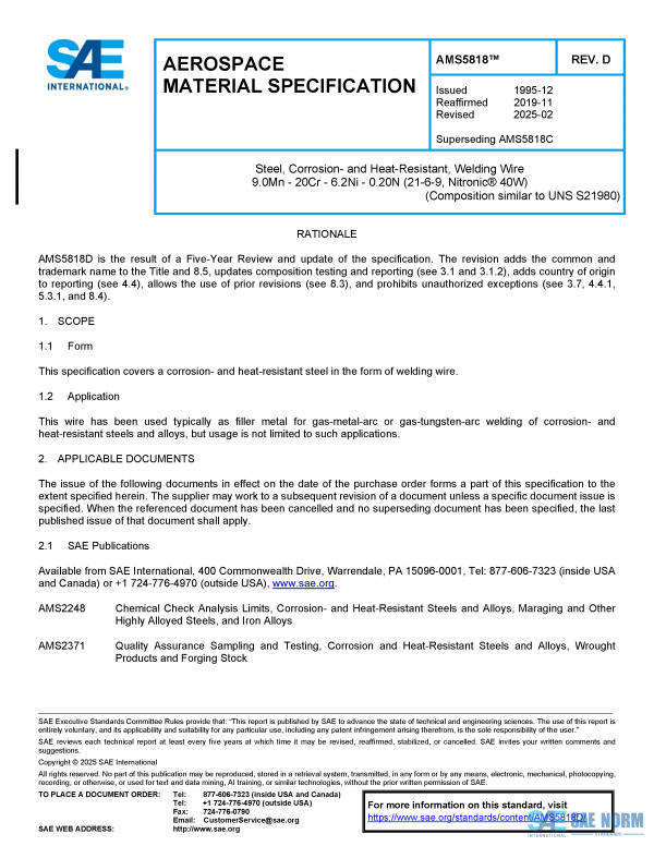 SAE AMS 5818 Series PDF