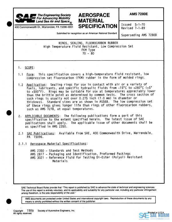 SAE AMS 7280 Series PDF