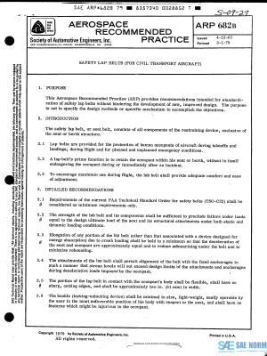 SAE ARP 682 Series PDF