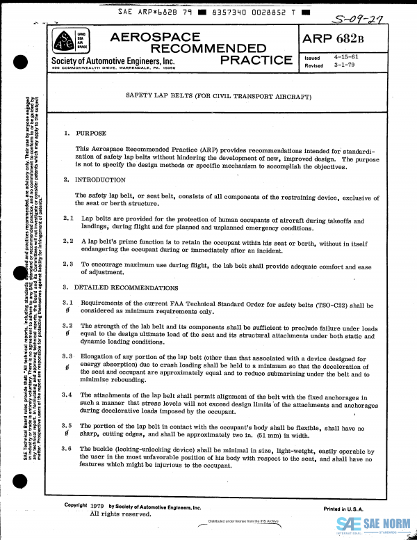 SAE ARP 682 Series PDF
