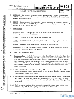 SAE ARP 808 Series PDF
