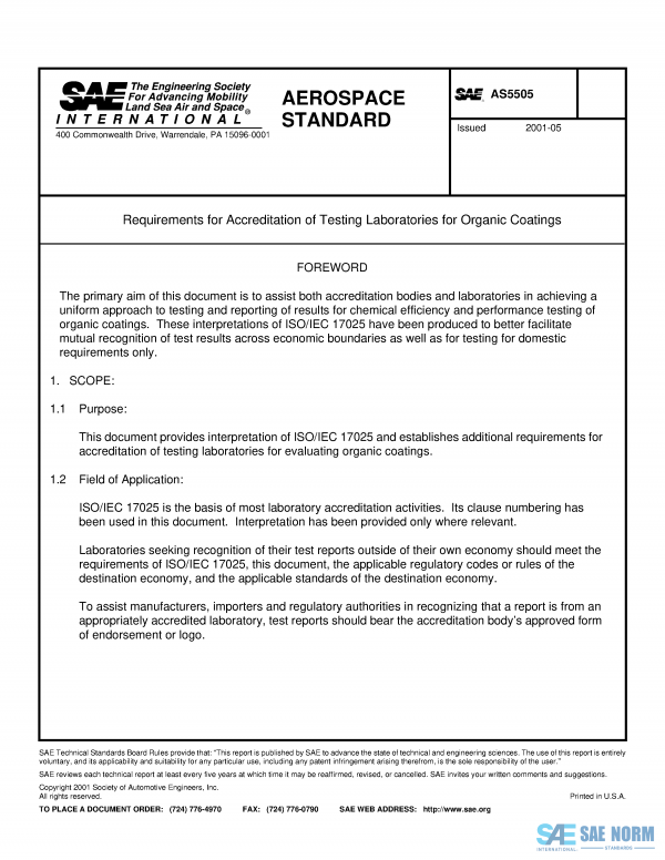 SAE AS 5505 Series PDF