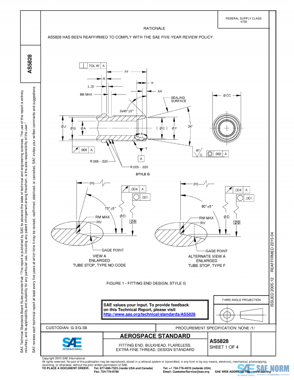 SAE AS 5828 Series PDF