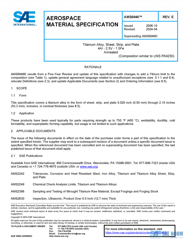 SAE AMS 6946 Series PDF