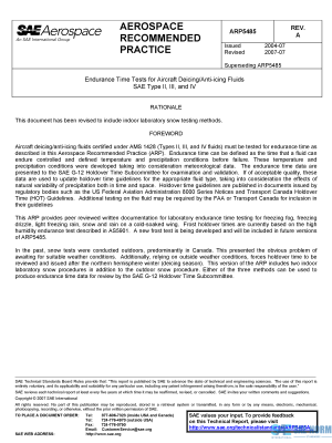 SAE ARP 5485 Series PDF