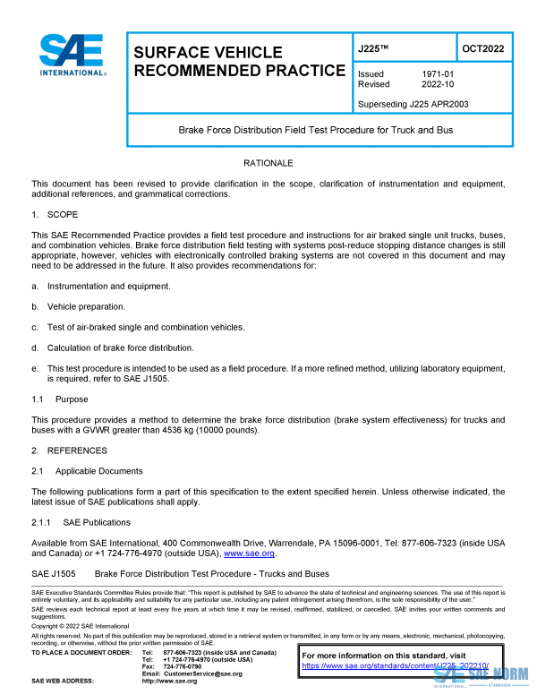 SAE J 225 Series PDF
