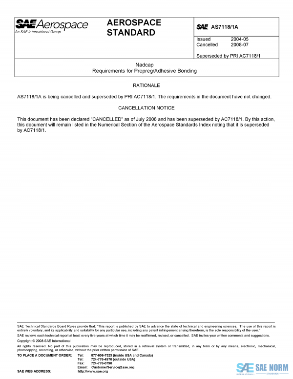SAE AS 7118/1 Series PDF
