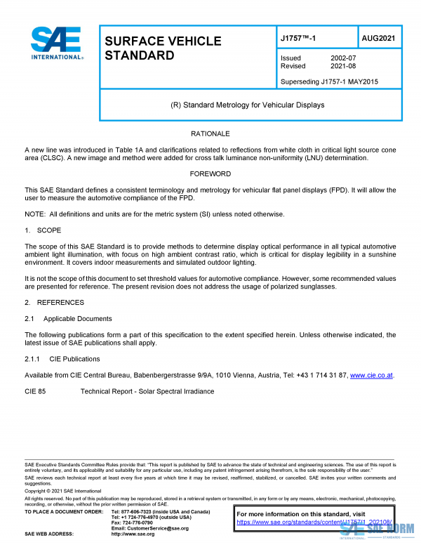 SAE J 1757/1 Series PDF