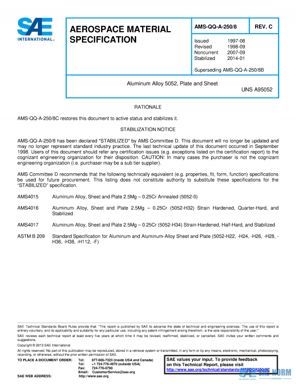 SAE AMSQQA 250/8 Series PDF