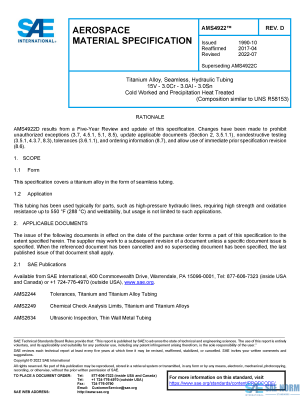 SAE AMS 4922 Series PDF