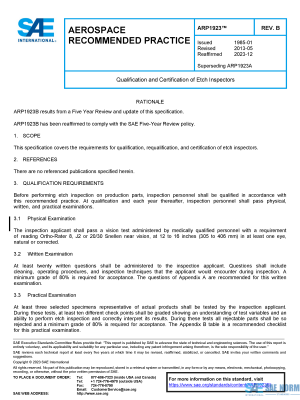 SAE ARP 1923 Series PDF