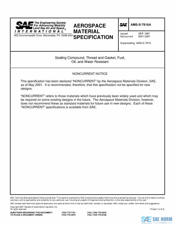 SAE AMSS 7916 Series PDF