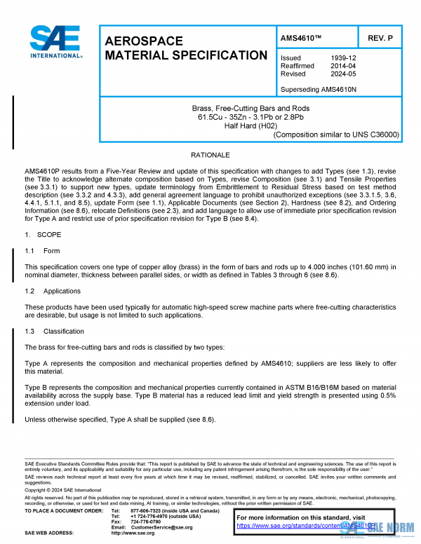 SAE AMS 4610 Series PDF