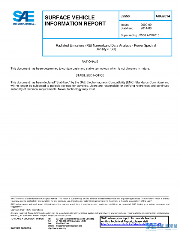 SAE J 2556 Series PDF