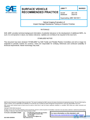 SAE J 2661 Series PDF