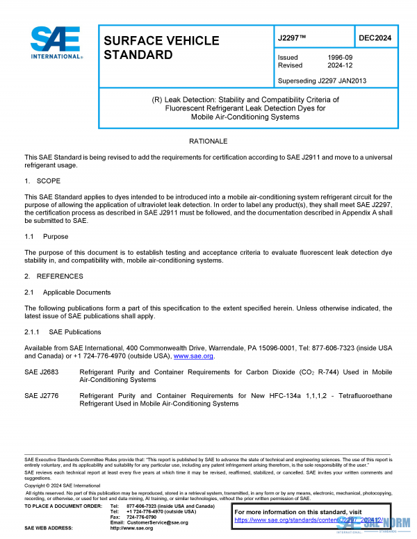 SAE J 2297 Series PDF