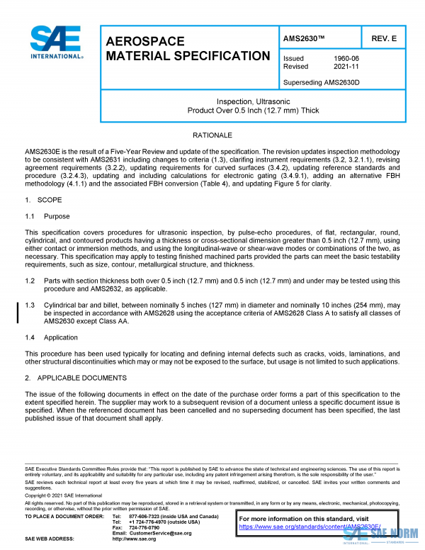 SAE AMS 2630 Series PDF