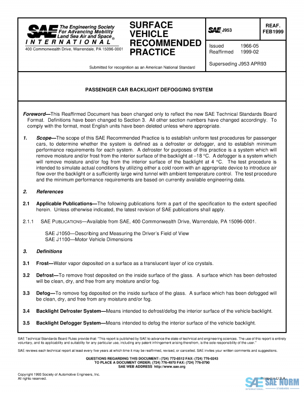 SAE J 953 Series PDF