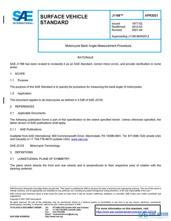 SAE J 1168 Series PDF