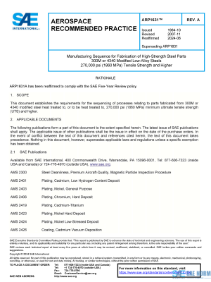 SAE ARP 1631 Series PDF