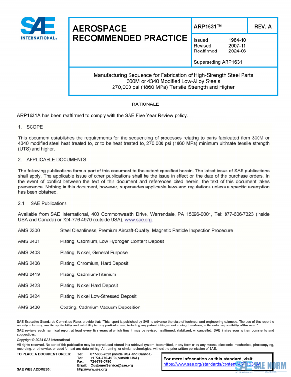 SAE ARP 1631 Series PDF