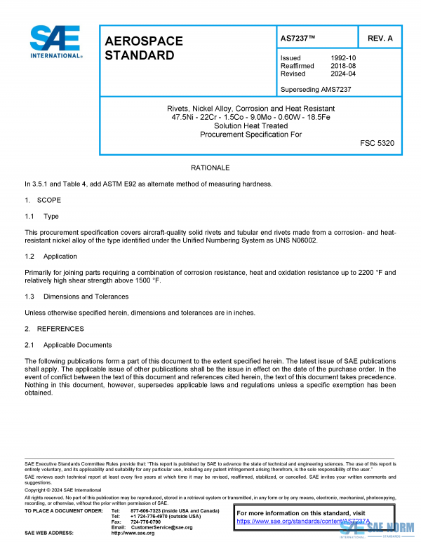 SAE AS 7237 Series PDF