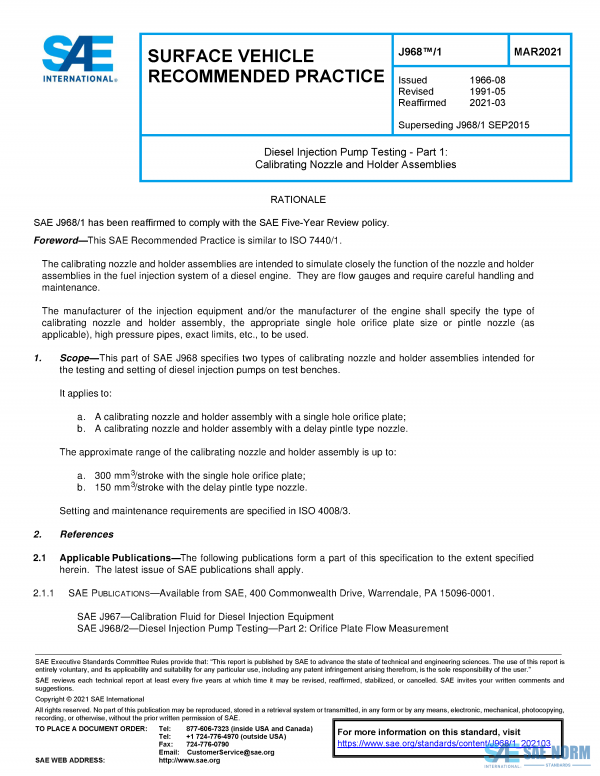 SAE J 968/1 Series PDF