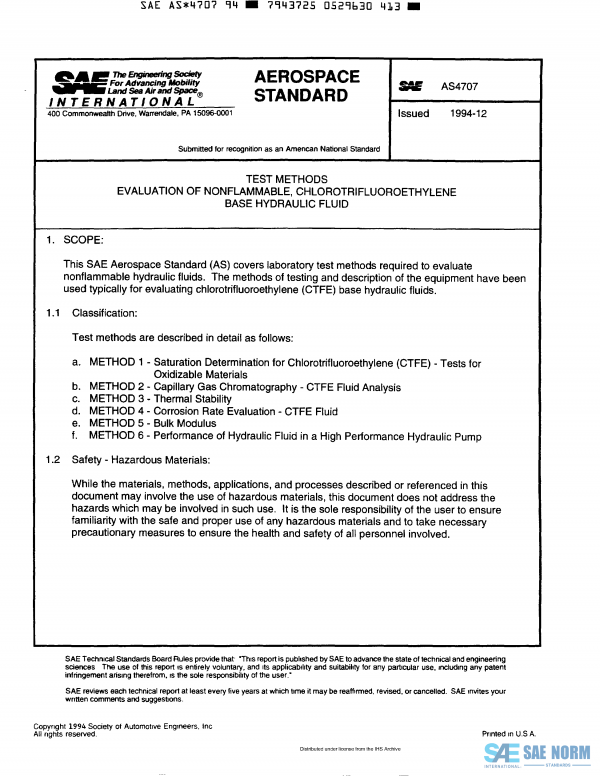SAE AS 4707 Series PDF