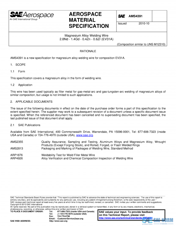 SAE AMS 4391 Series PDF