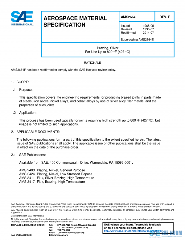 SAE AMS 2664 Series PDF