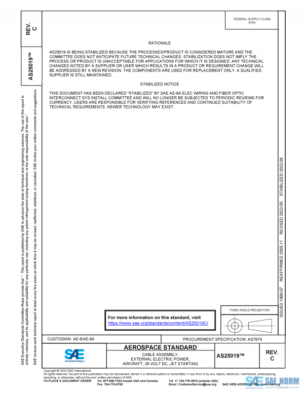 SAE AS 25019 Series PDF