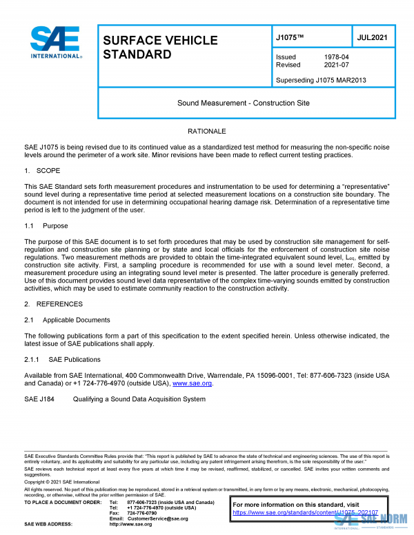 SAE J 1075 Series PDF