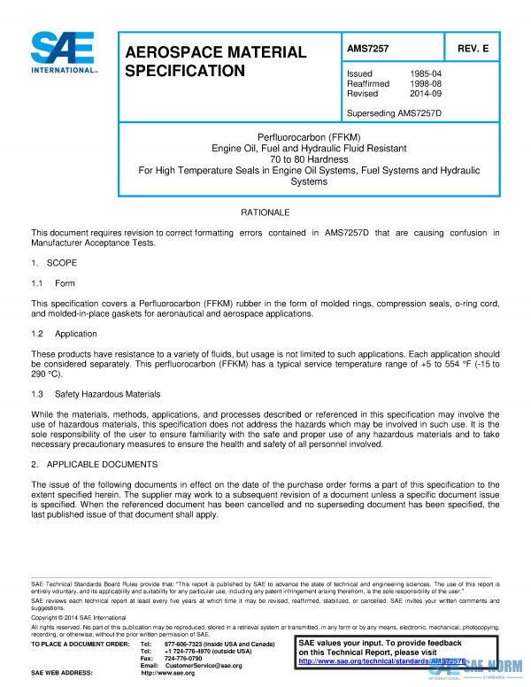 SAE AMS 7257 Series PDF