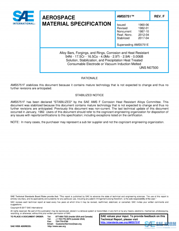 SAE AMS 5751 Series PDF